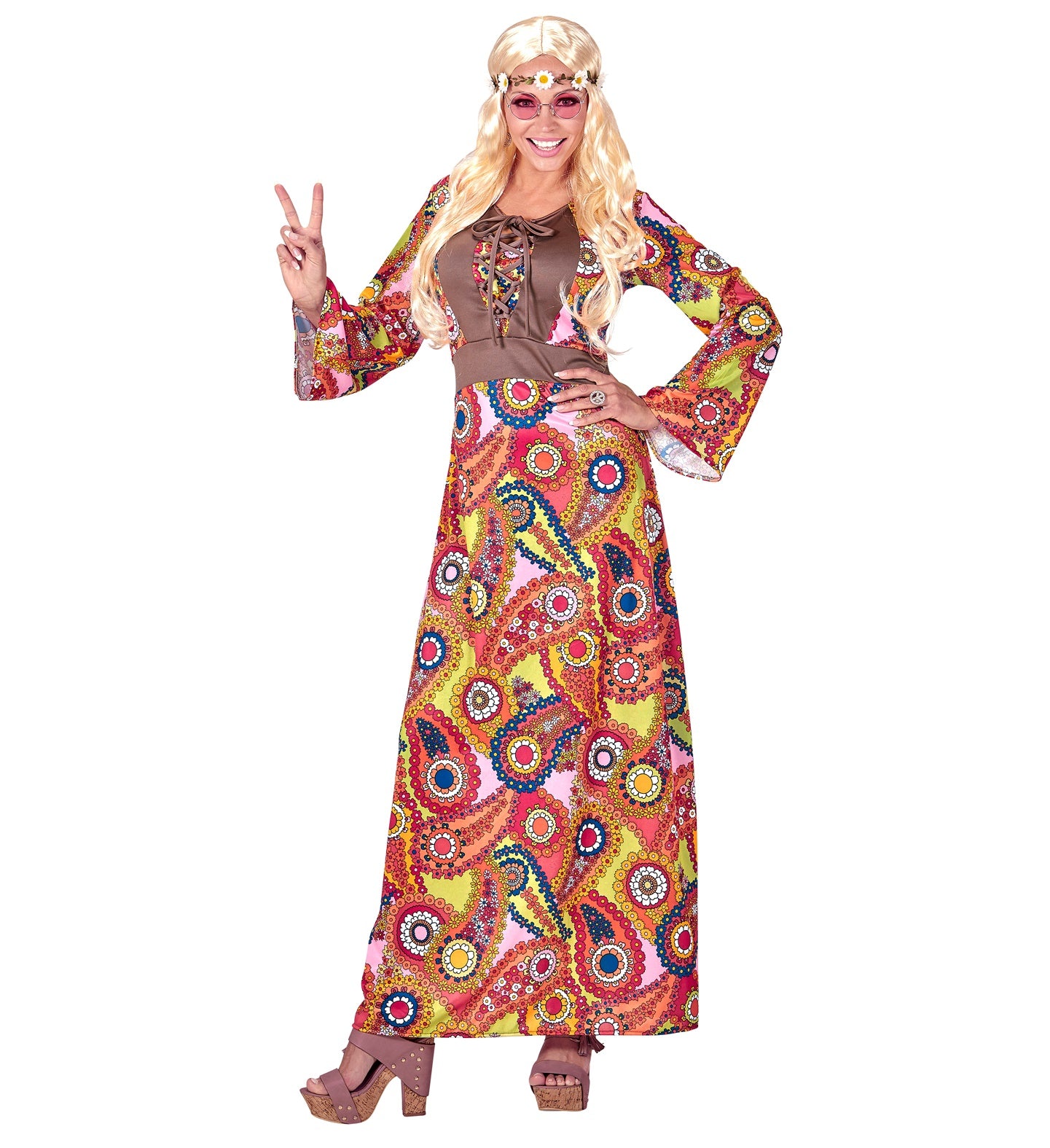 Moon Child 60's Floral Hippie Costume Adult