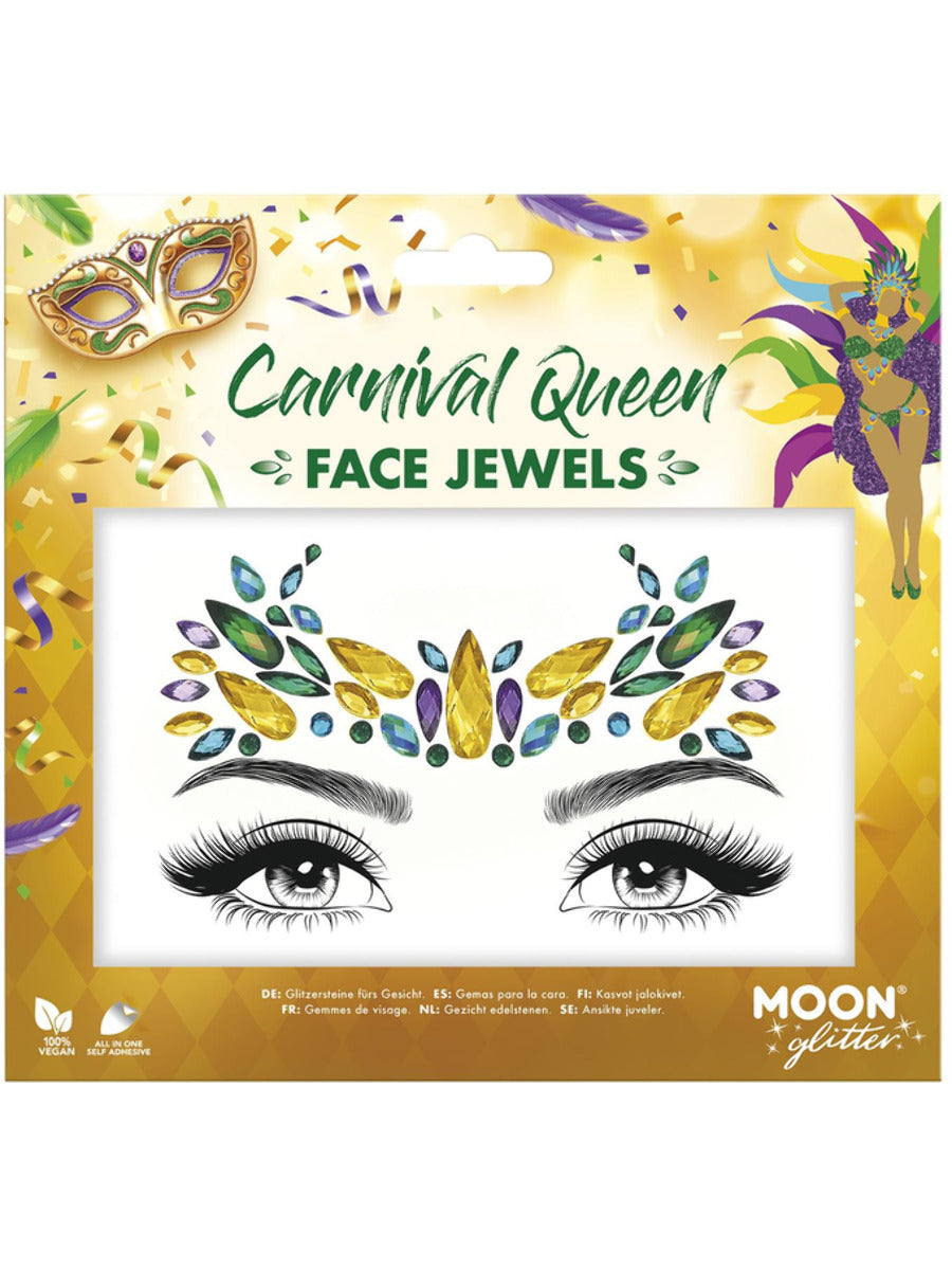 Moon Glitter Carnival Queen Face Jewels