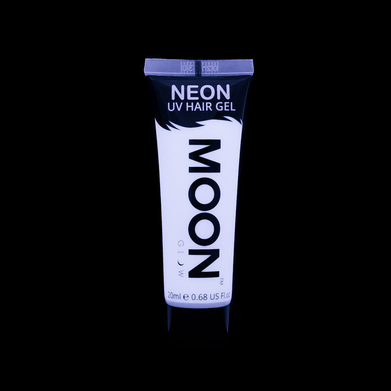 Moon Glow Neon UV Hair Gel White