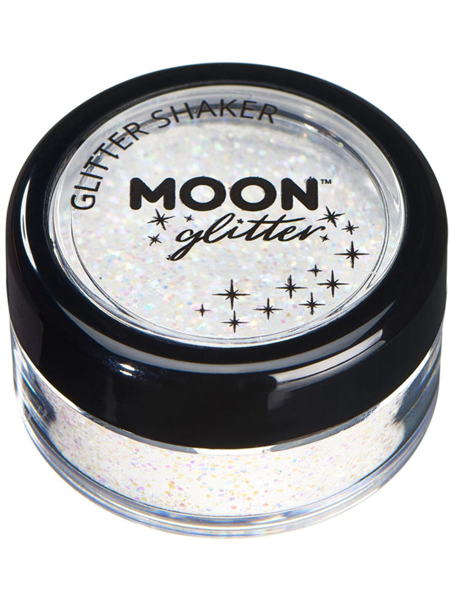 Moon Glow Pastel Glitter Shaker White