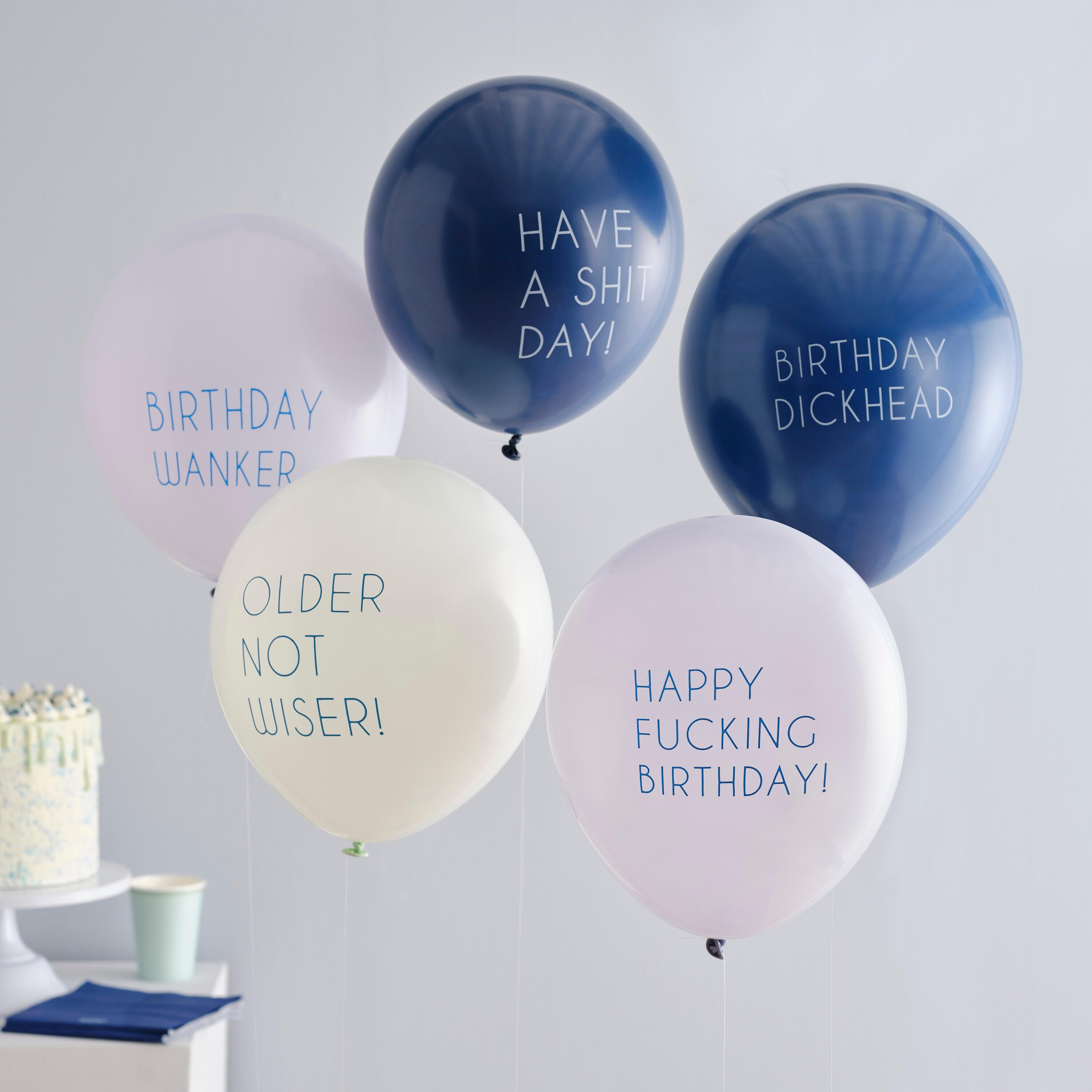 Funny Naughty Slogan Happy Birthday Balloons