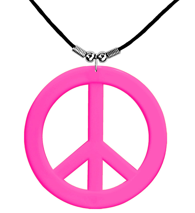 Neon Pink Hippie Necklace 