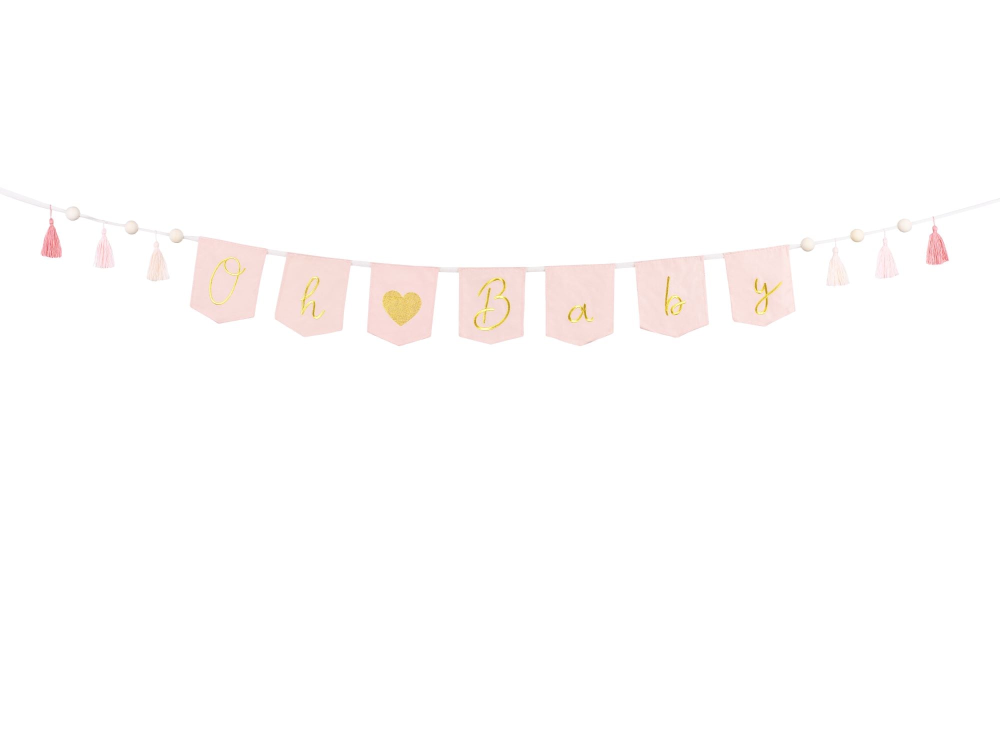 Oh Baby Bunting with Tassels Pink 