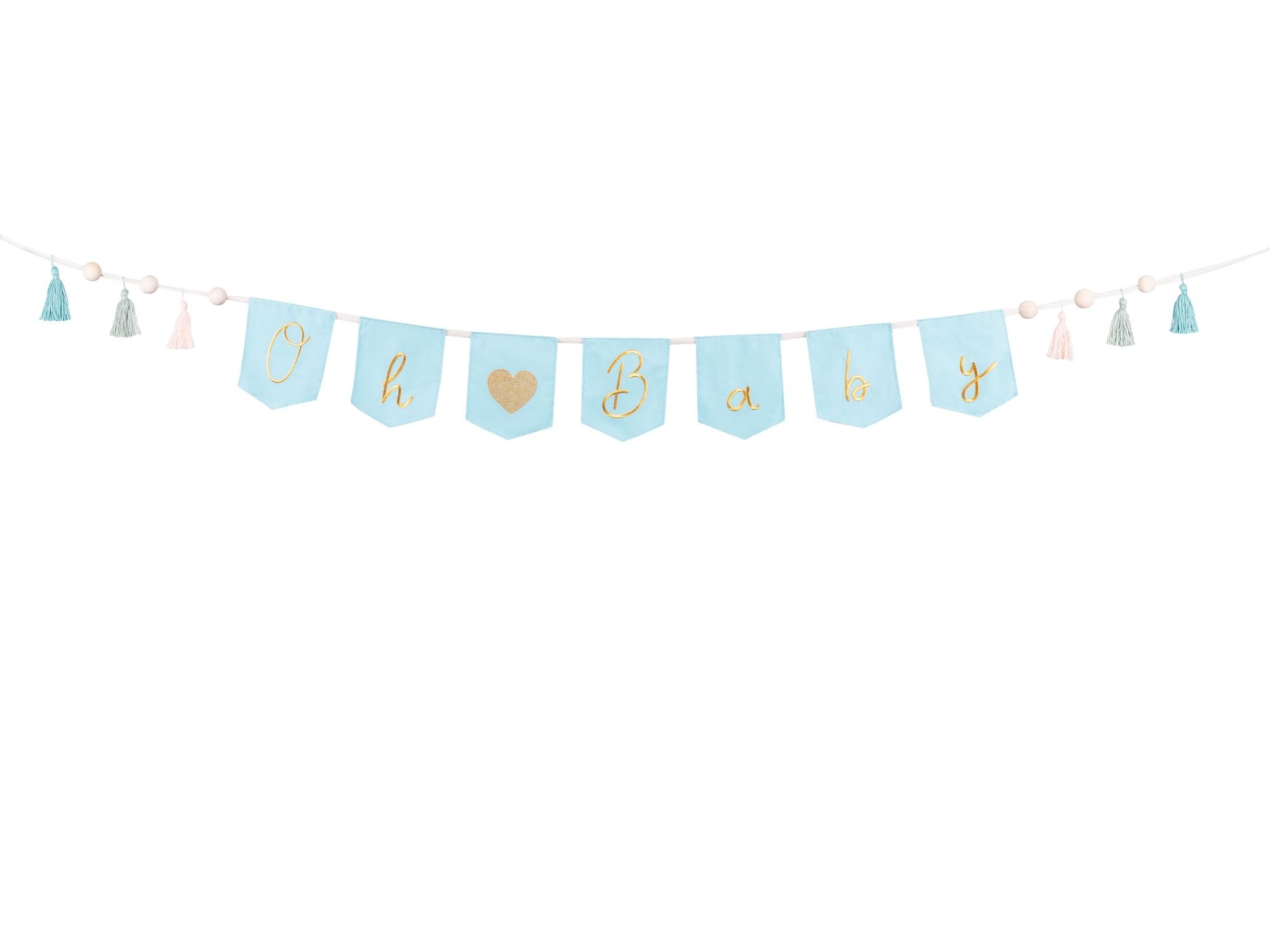 Oh Baby Bunting with Tassels Sky Blue