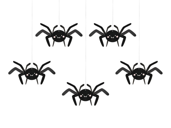 Paper Decoration Spiders Black