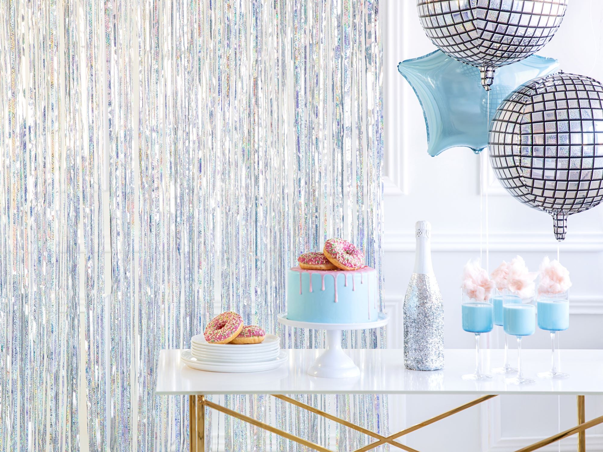Party Curtain Holographic birthday party backdrop