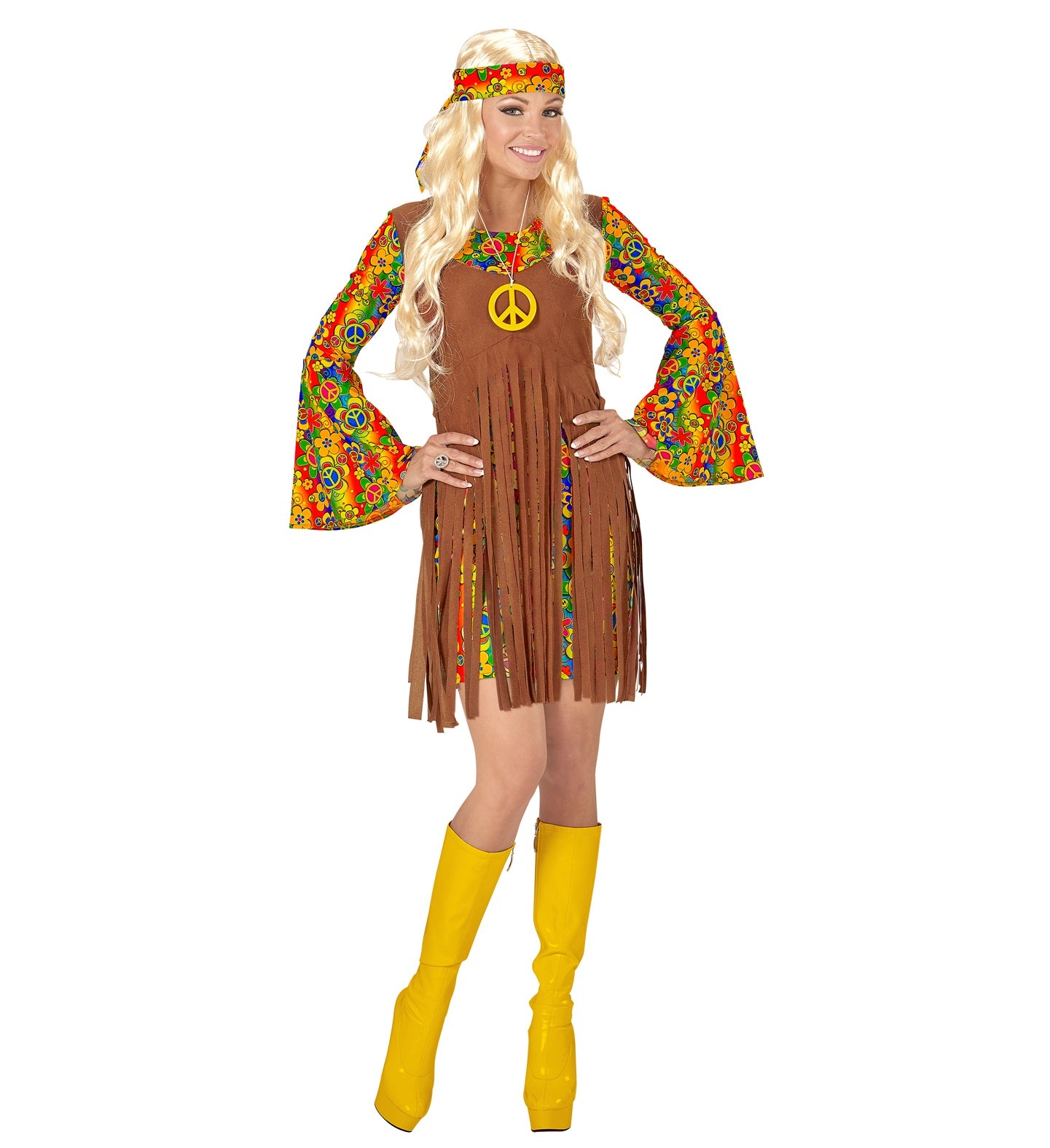 Peace Flower Hippie Girl Costume