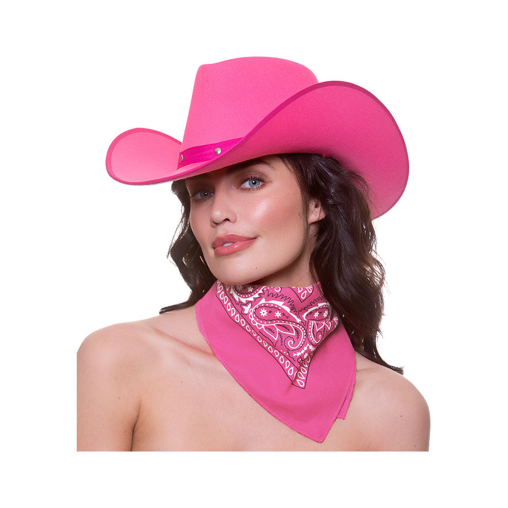 Pink Cowboy Bandana costume accessory