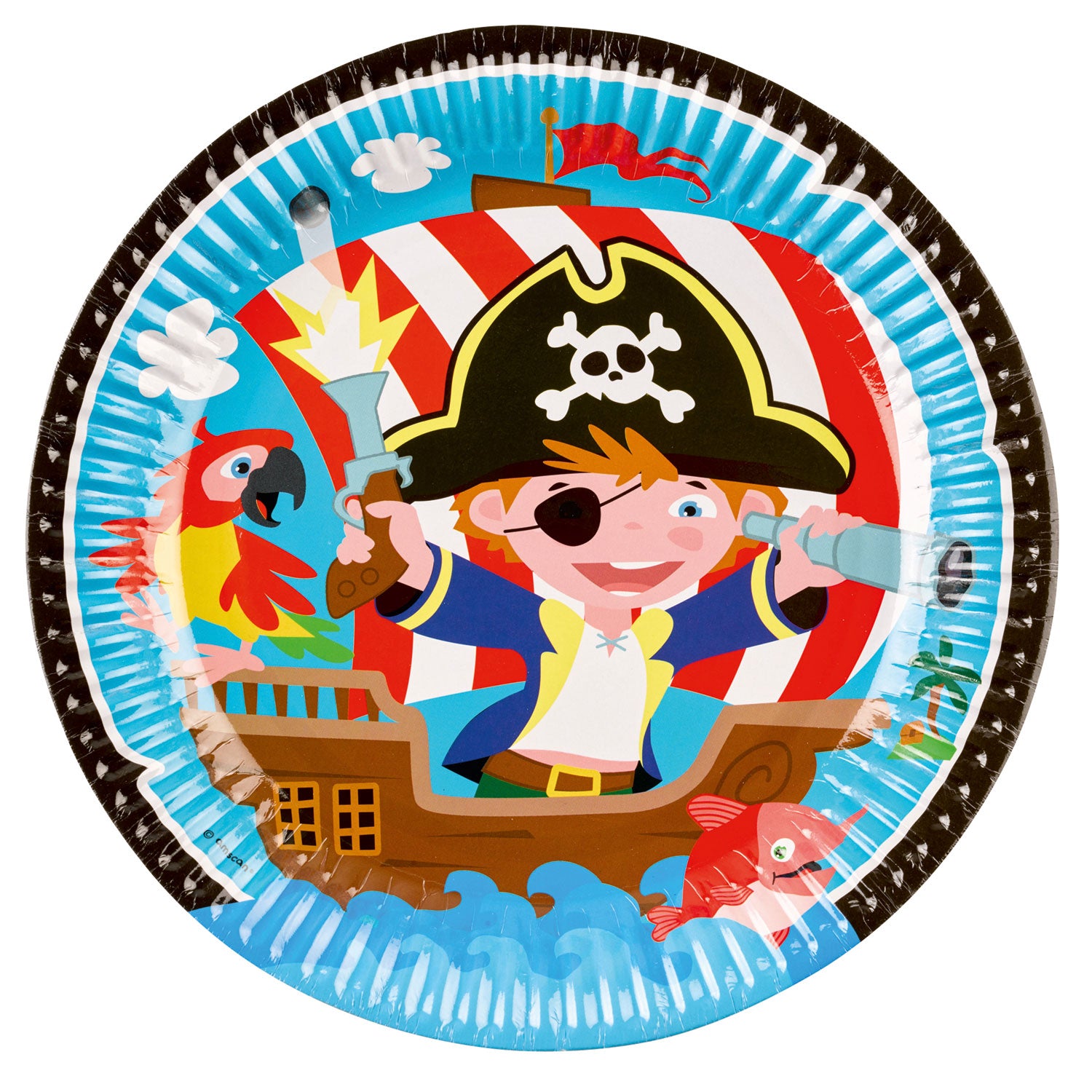 Pirate Captain Paper Plates Pack of 8