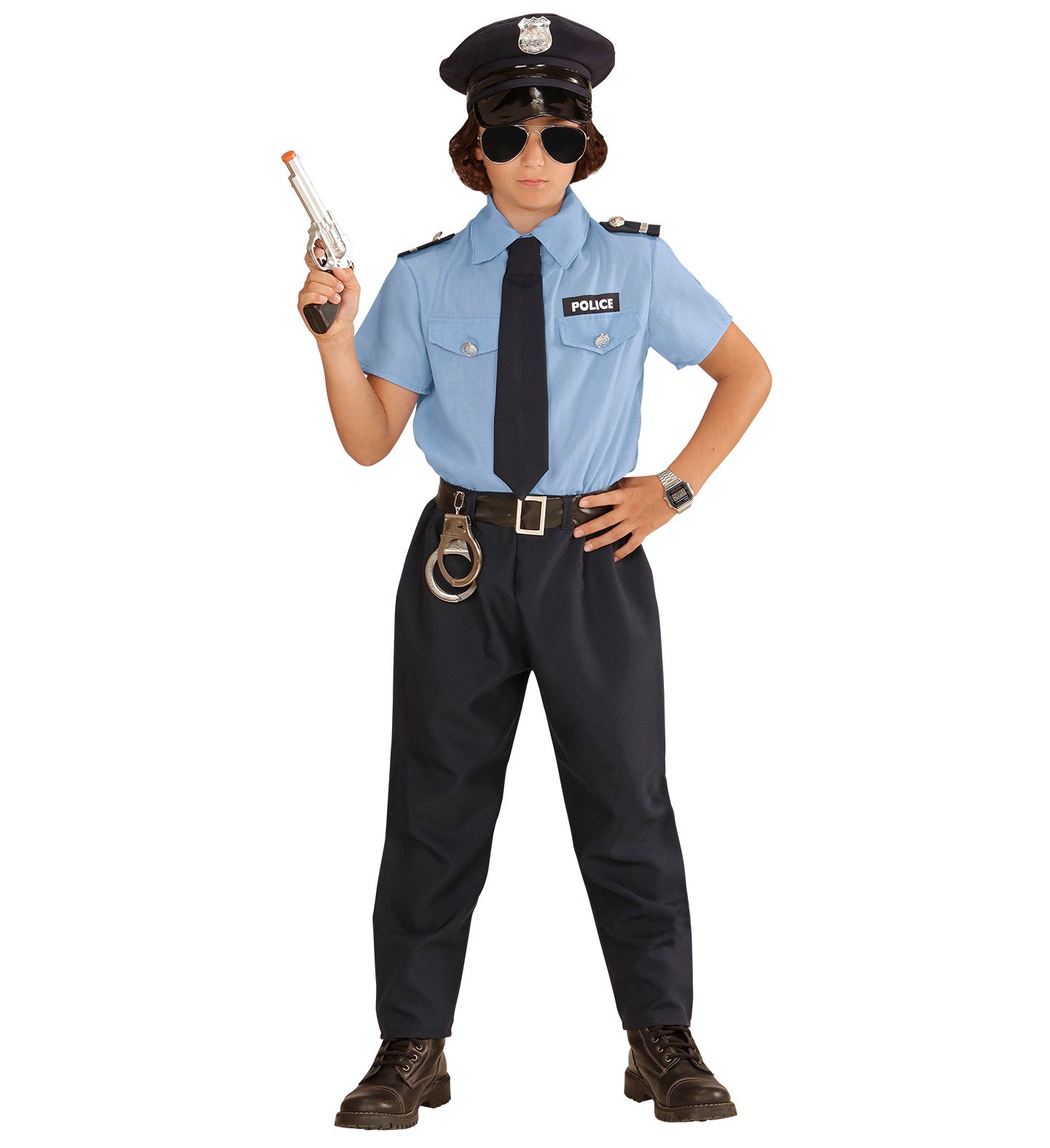 Blue Police Officer Costume Boys