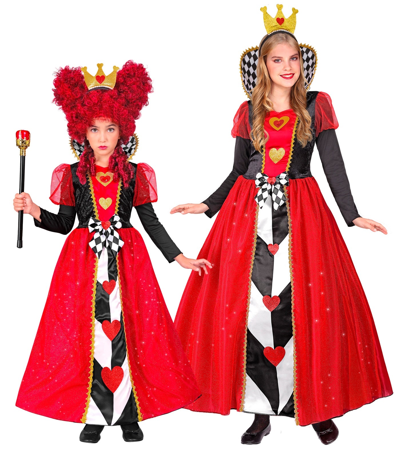 Queen of Hearts Costume Girls