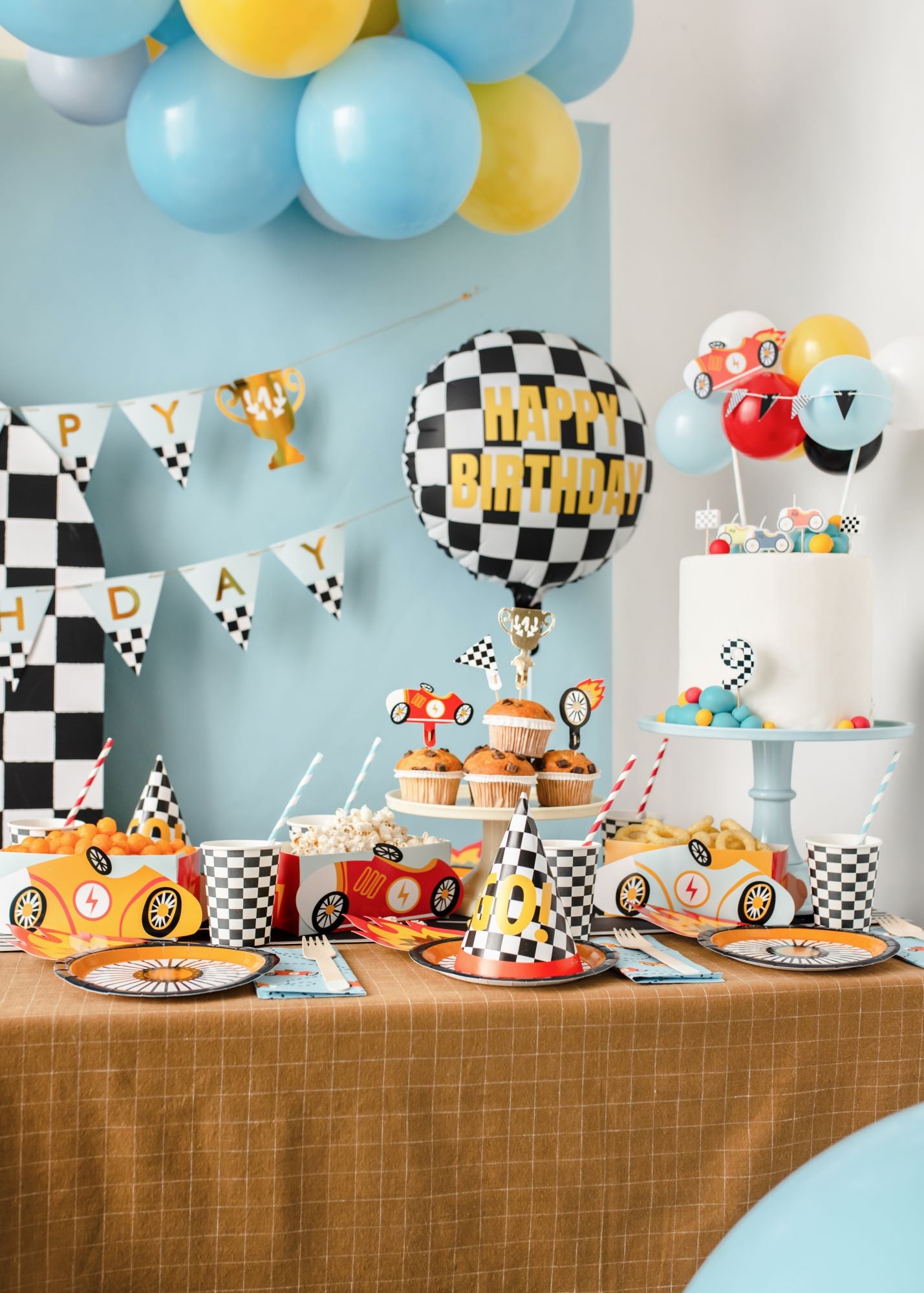 Race Cars Cupcake Toppers party decorations