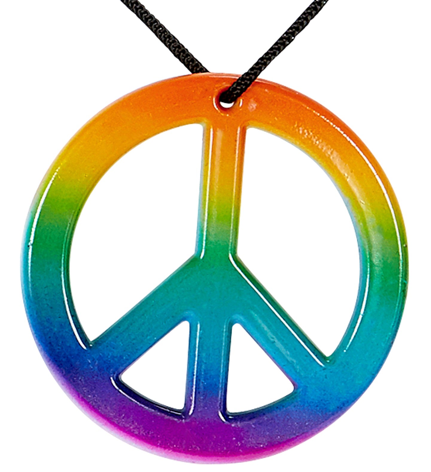 Rainbow Peace Necklace for Hippie costume