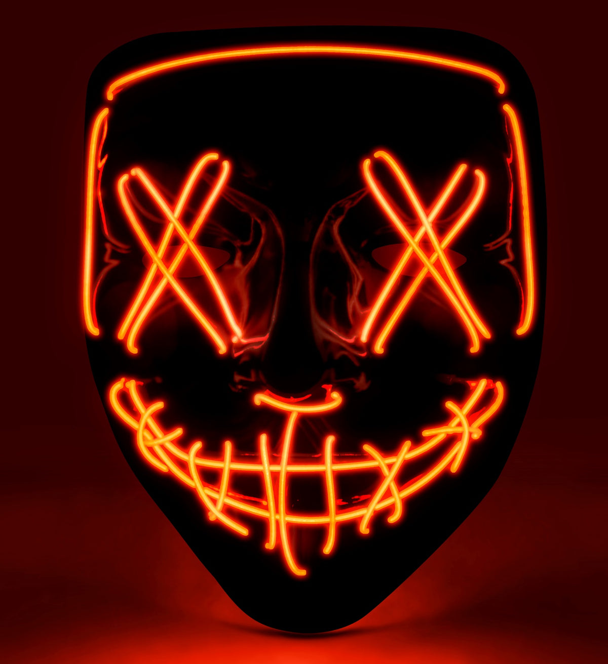 Bad Red Mask Red LED Scary Purge Mask