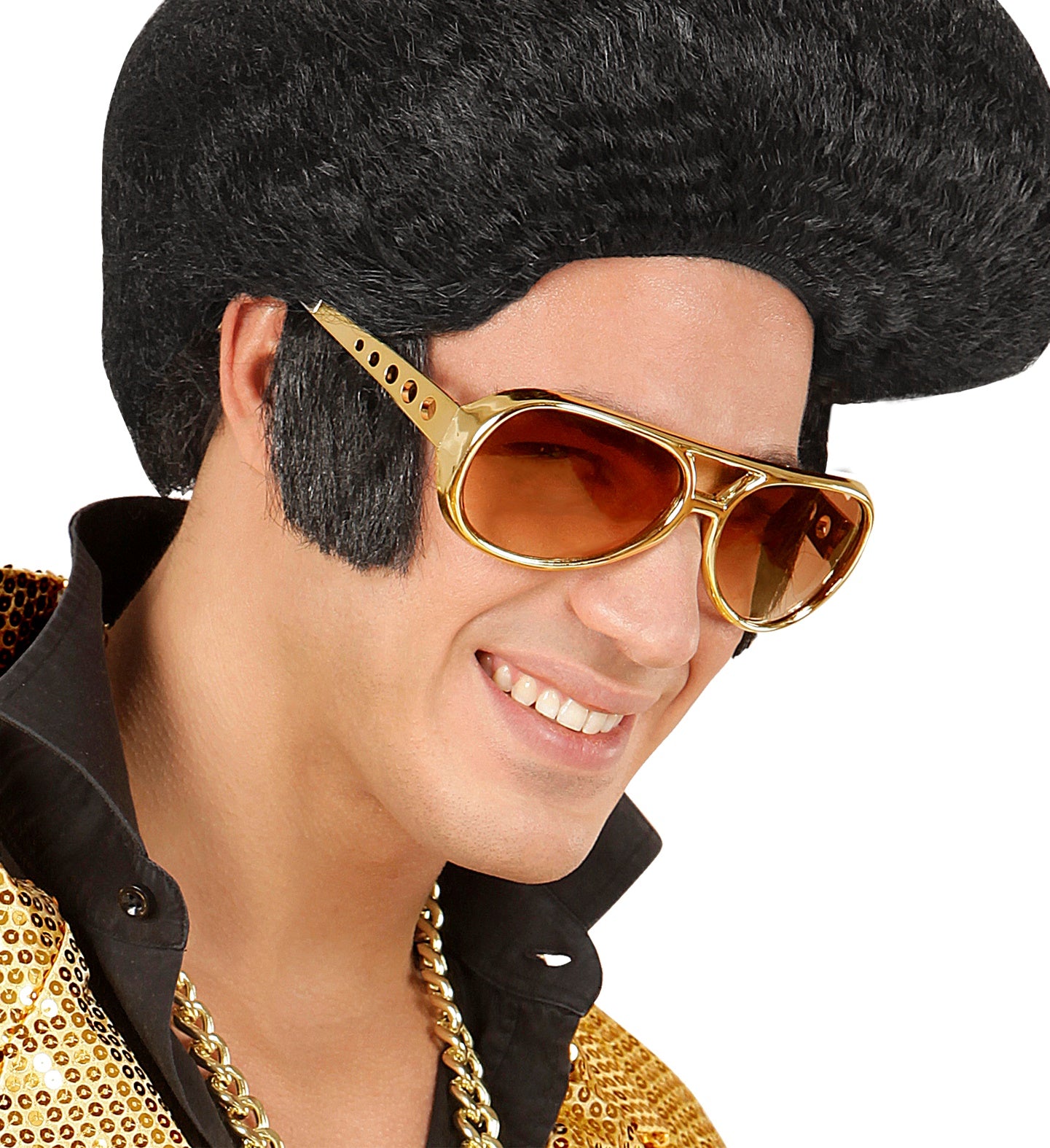 Rock and Roll Elvis Glasses Gold