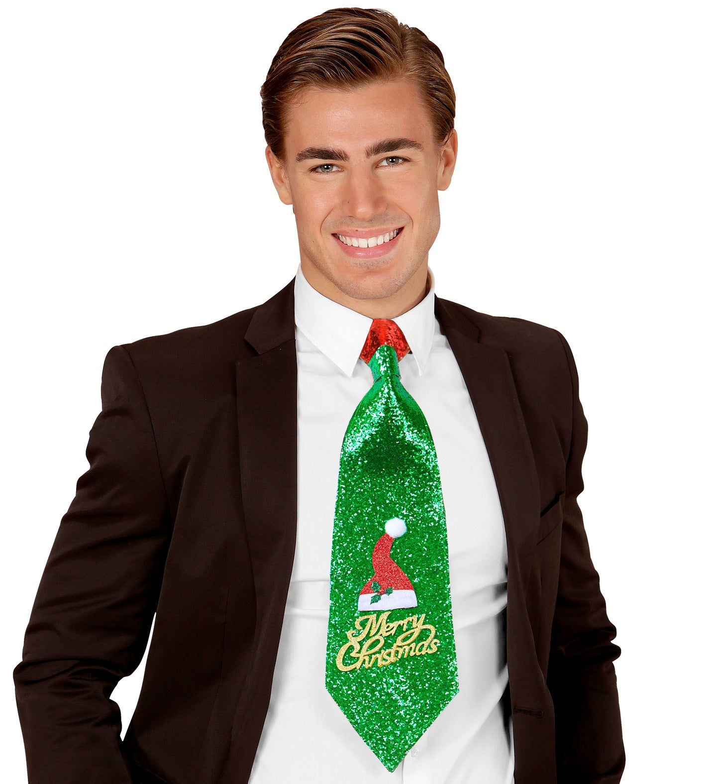 Santa Hat Glitter tie