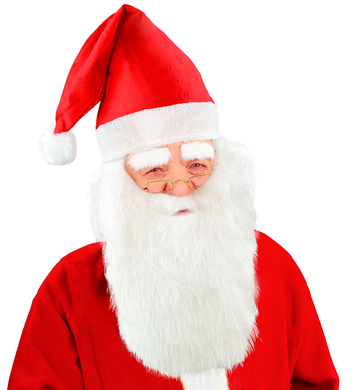 Santa Hat With Beard costume accessory