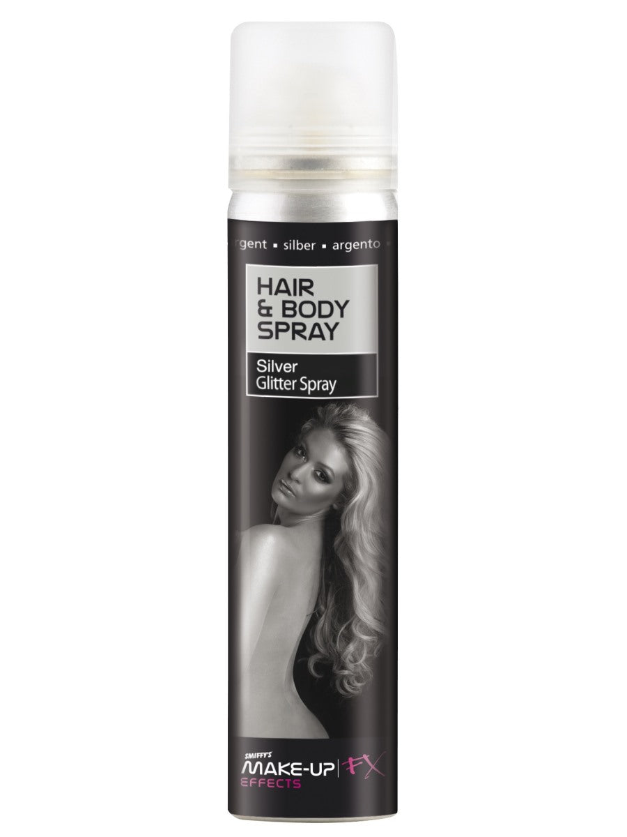 Silver Glitter Hair and Body Spray can