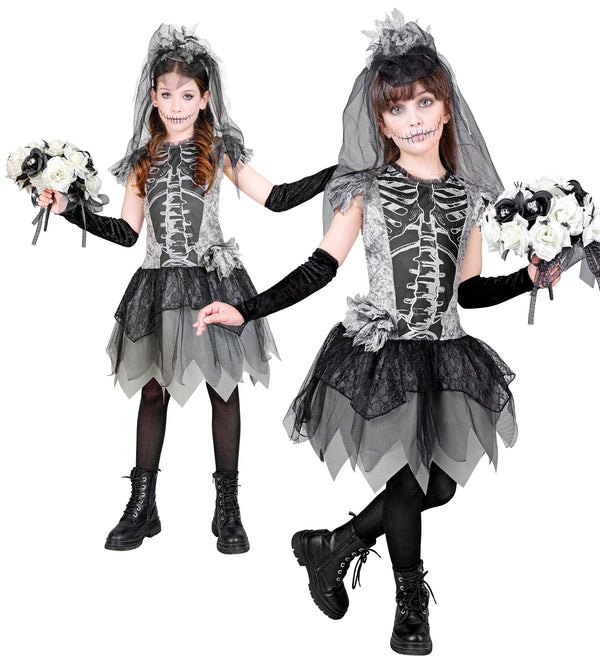 Skeleton Bride Costume Girl
