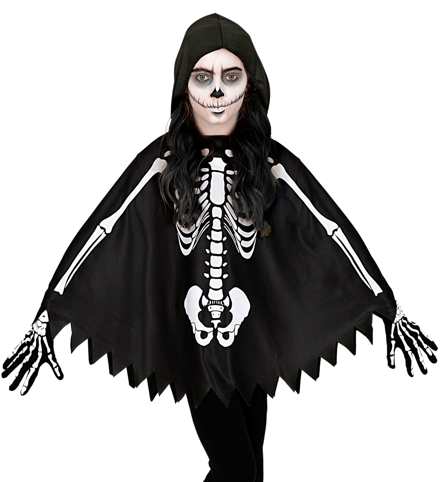 Skeleton Halloween Leggings  Kids / Childrens Holographic Black