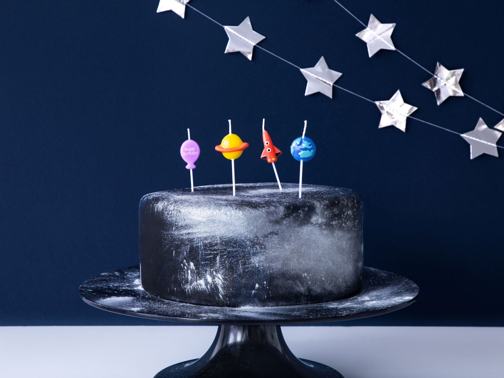 Space Party Birthday Candles for cake