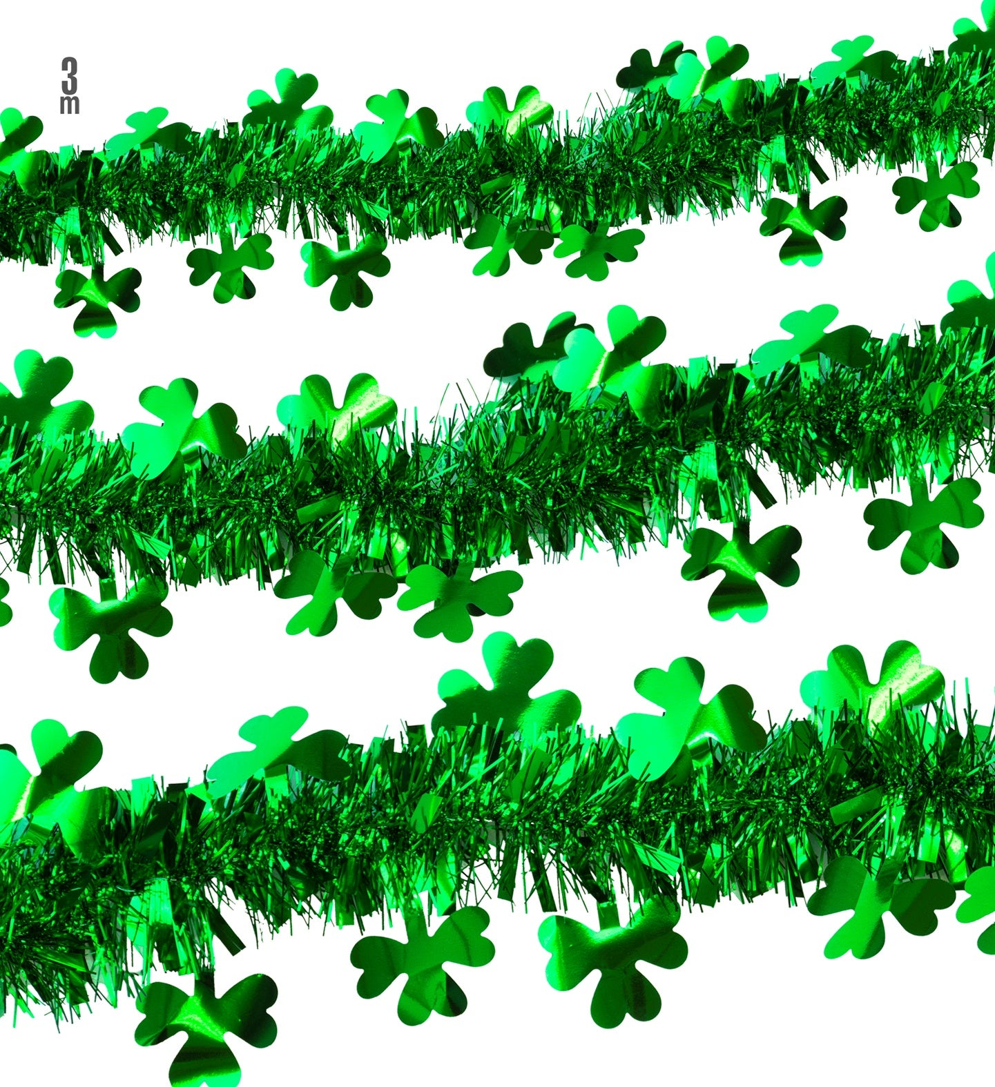 St Patrick's Day Shamrock Tinsel Bunting