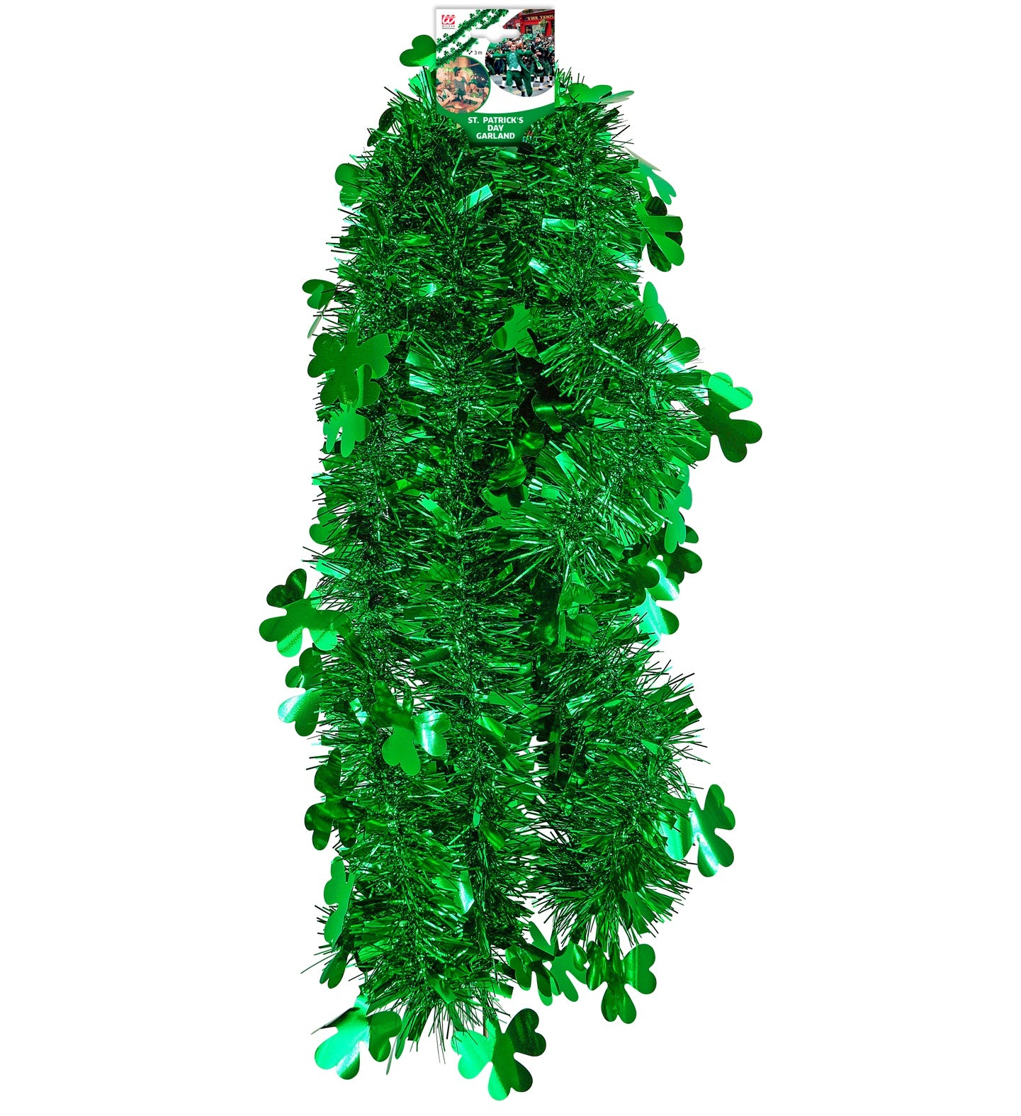 St Patrick's Day Shamrock Tinsel Bunting party decoration