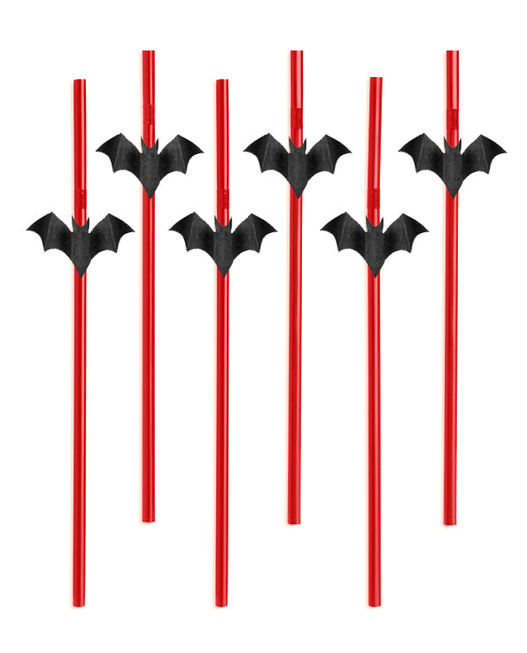 Bat Straws Halloween Tableware