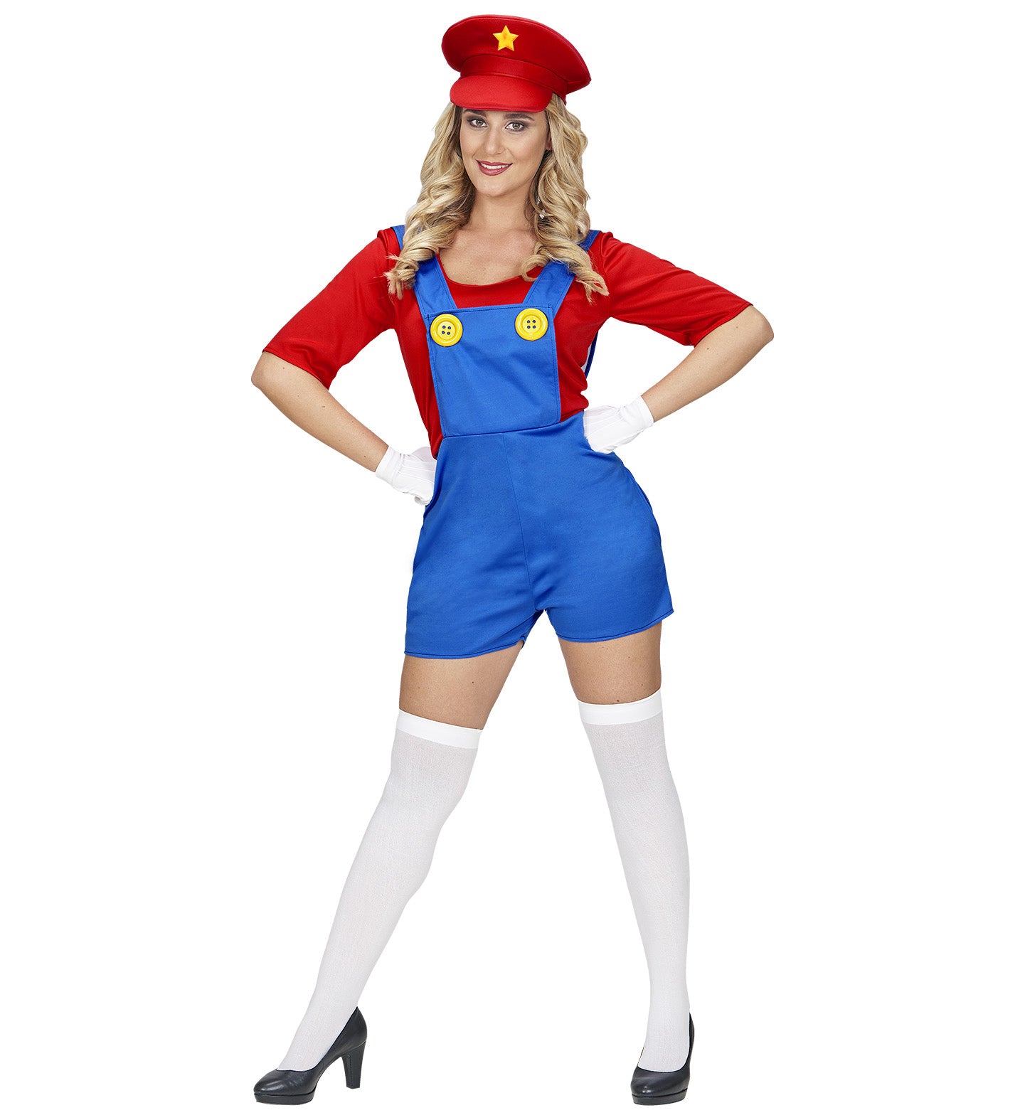 Super Plumber Mario Costume Ladies