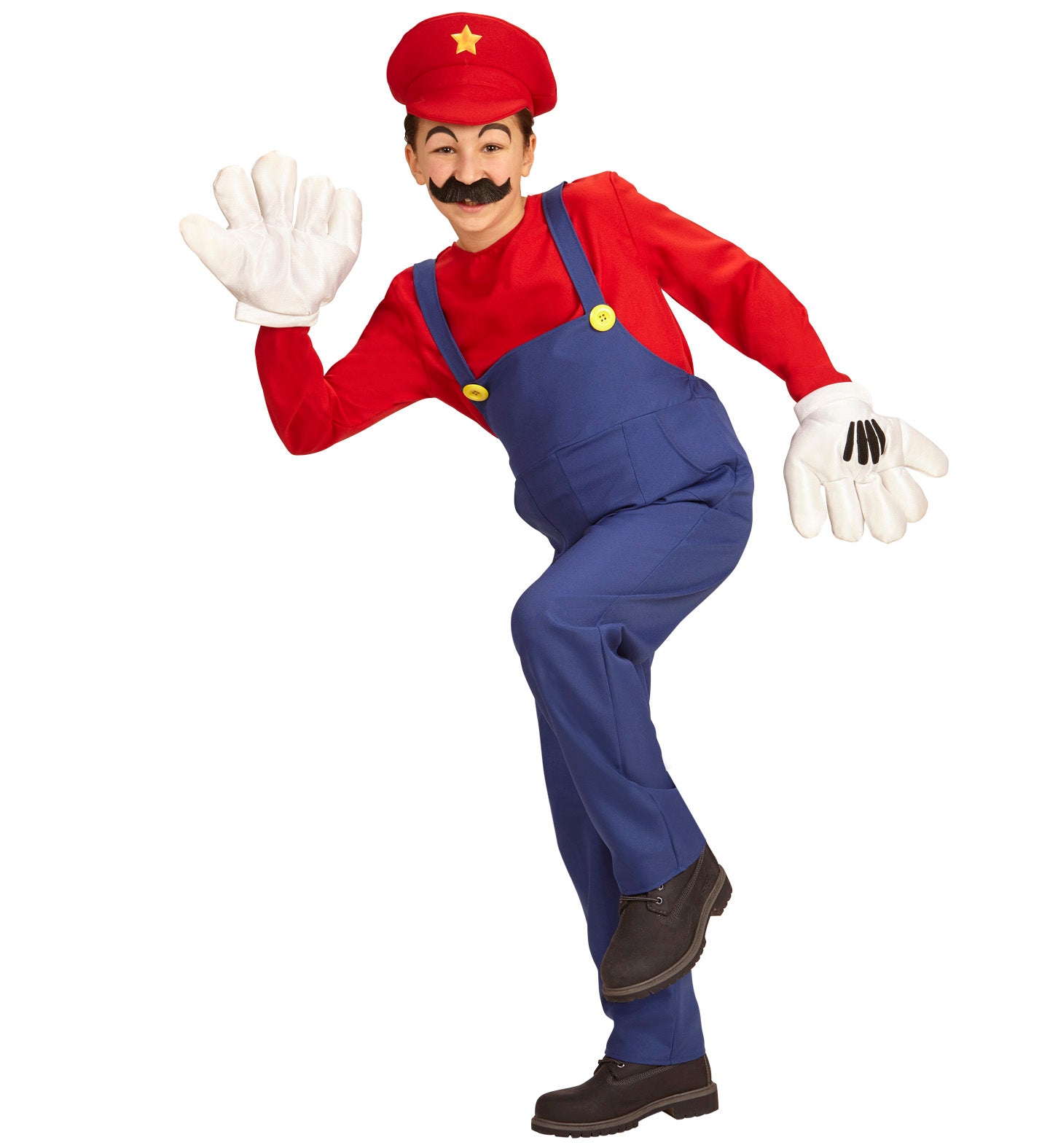 Childrens Super Plumber Mario Costume 
