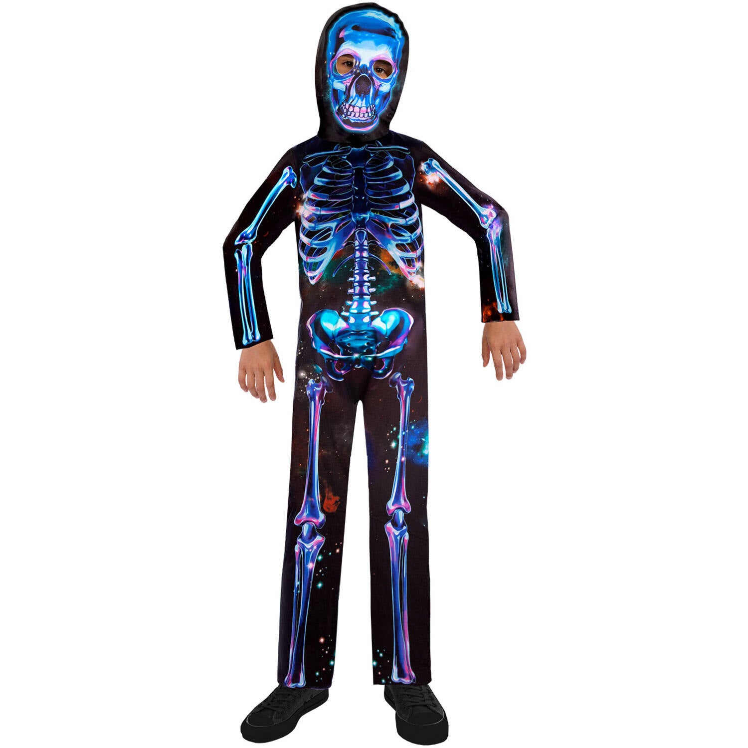 Sustainable Neon Skeleton Costume Child's
