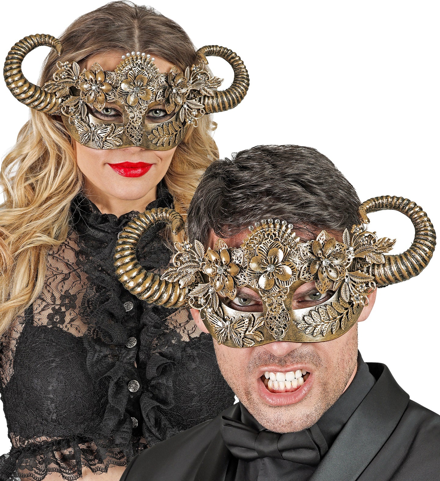 Theatrical Gold Ram Eye-Mask