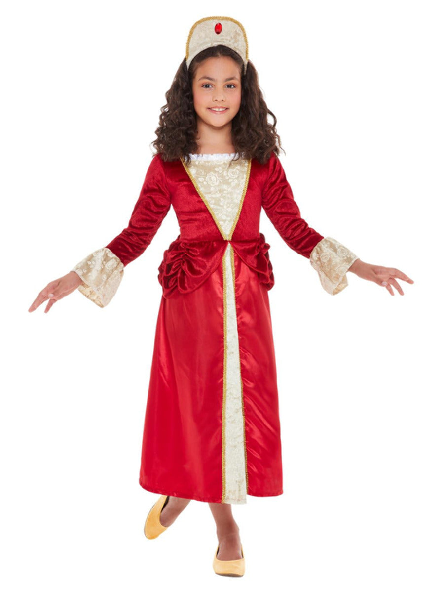 Tudor Princess Girl Medieval Costume Red and Gold