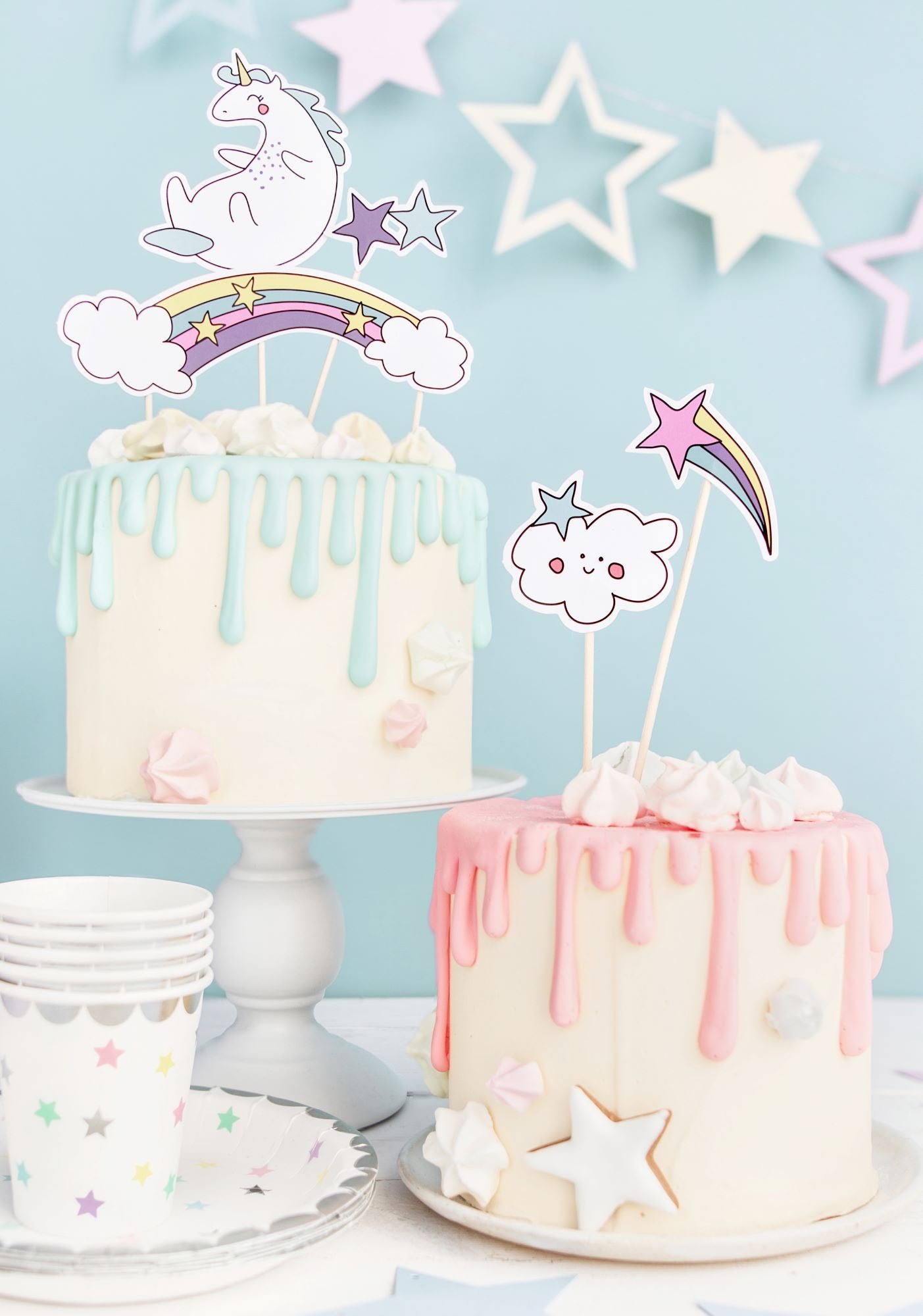 Unicorn Cake Toppers party decorations