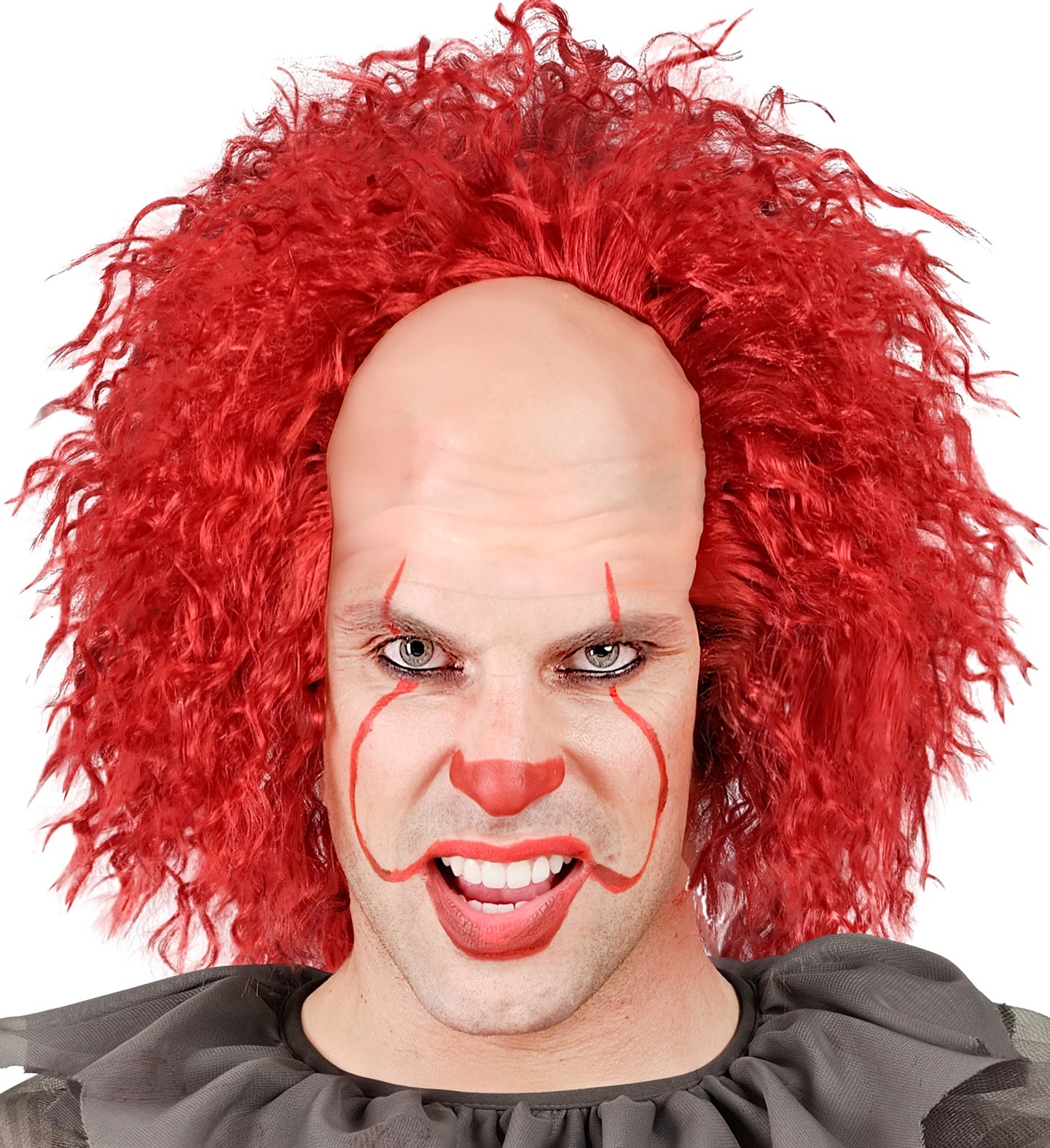 Vintage Creepy Clown Headpiece Red Hair