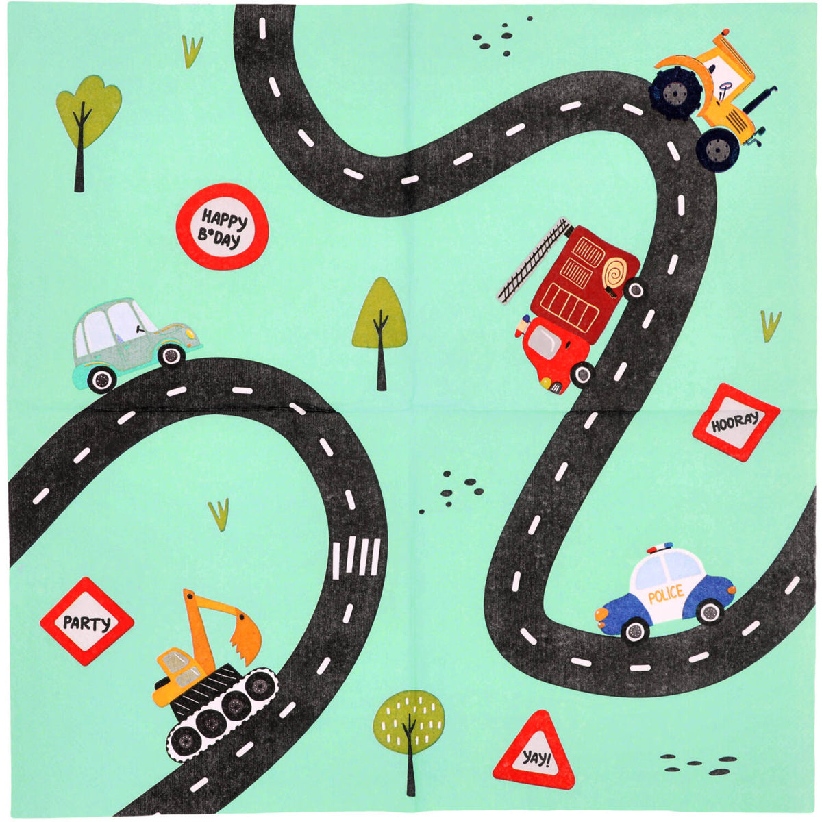 Wacky Wheels Napkins Pack of 20