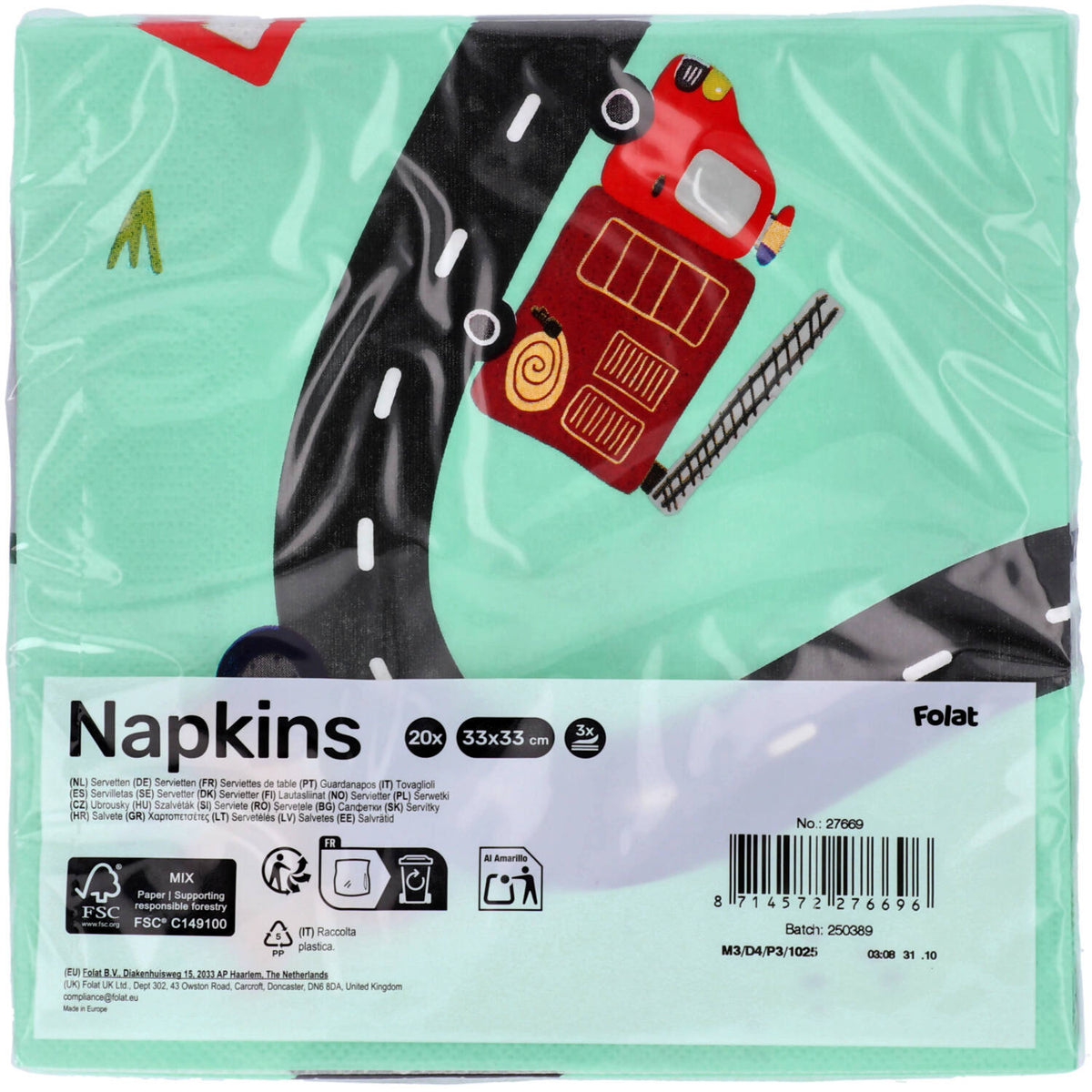 Wacky Wheels Napkins Pack of 20