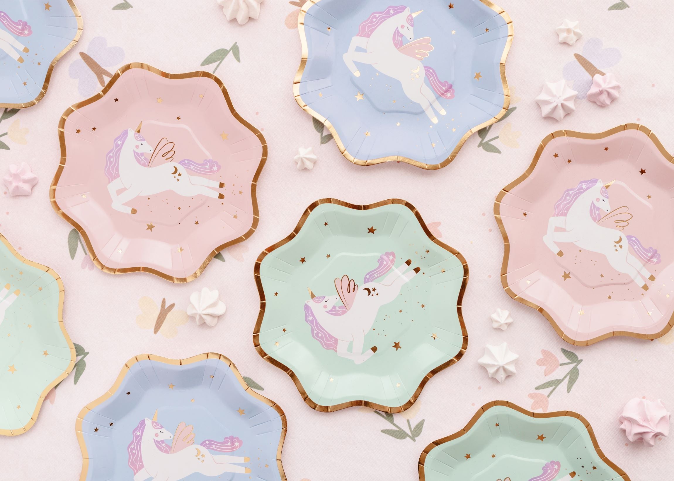 Whimsical Unicorn Paper Plates 6 Pack