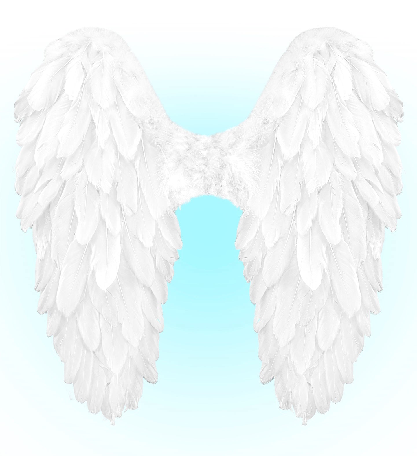 White Foldable Feather Wings 50x50cm