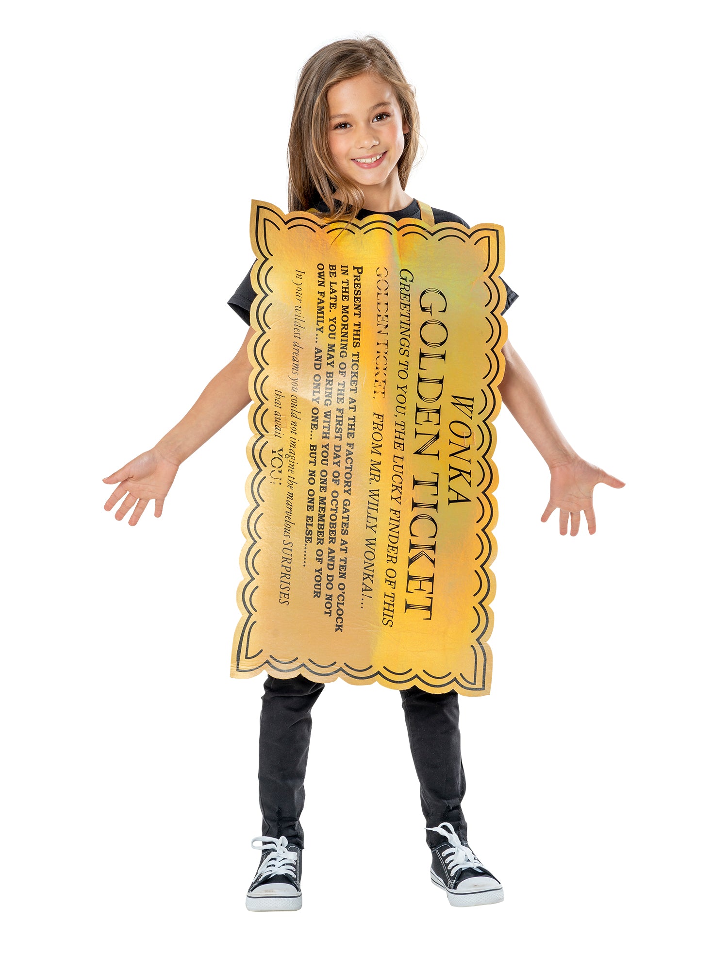 Willy Wonka Golden Ticket Costume