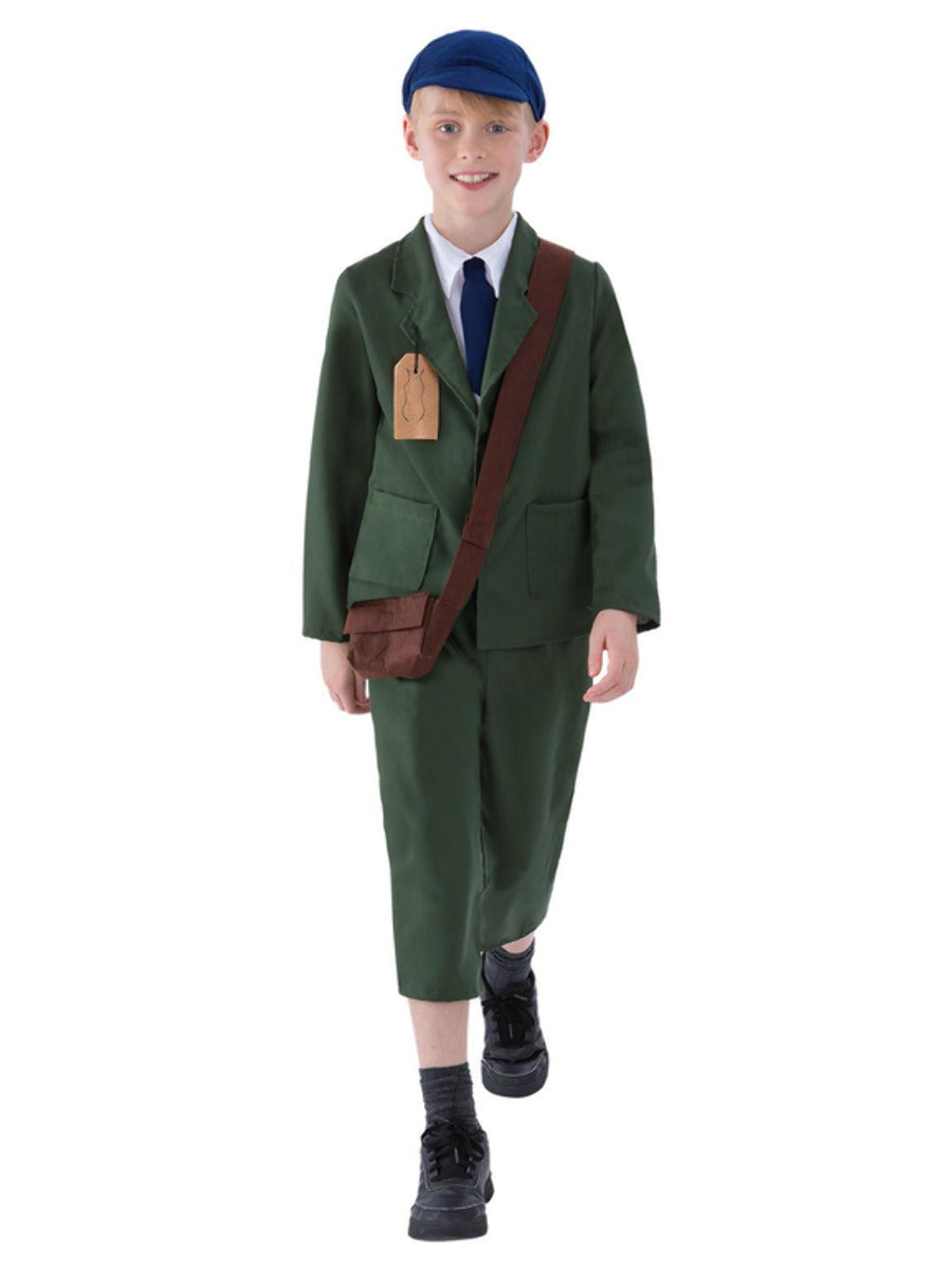 World War II Evacuee Boy Costume green