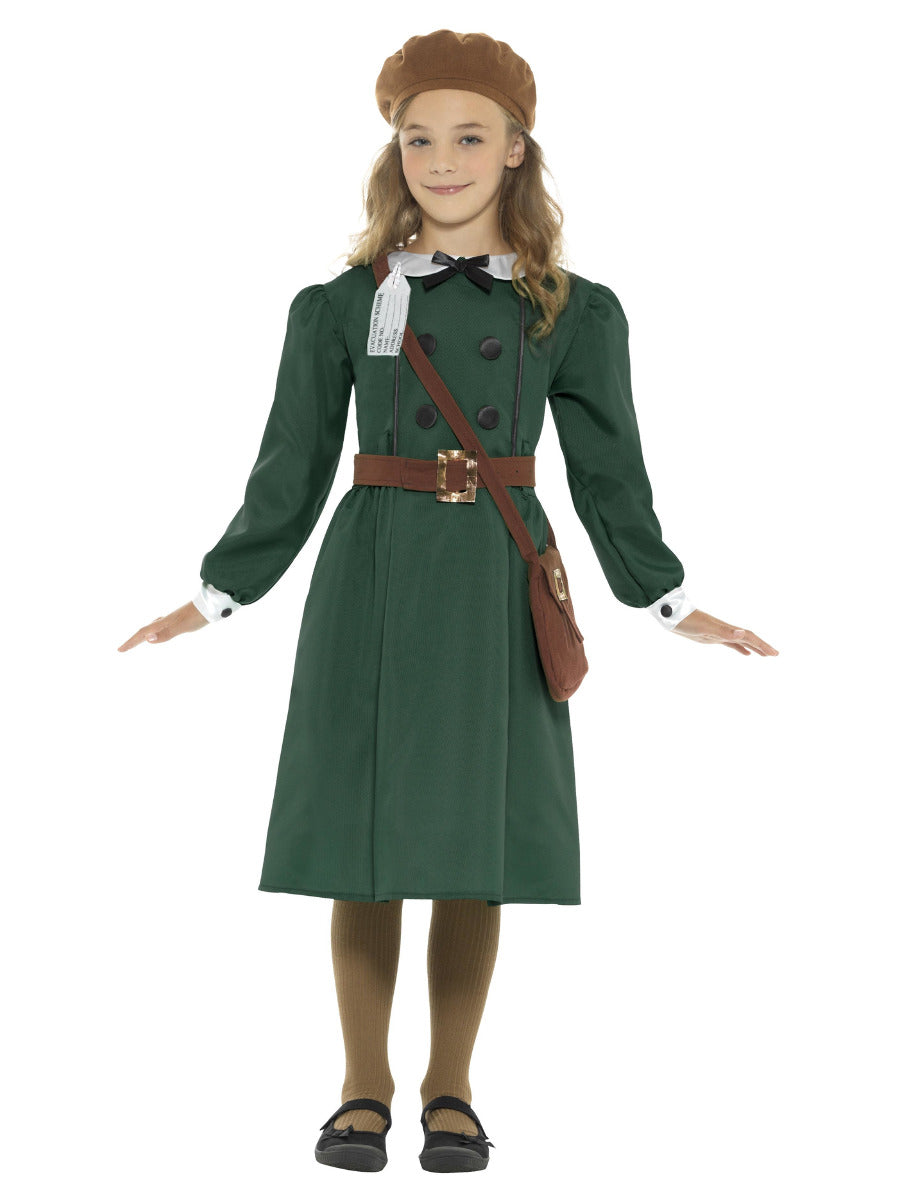 World War II Evacuee Girl Costume Green