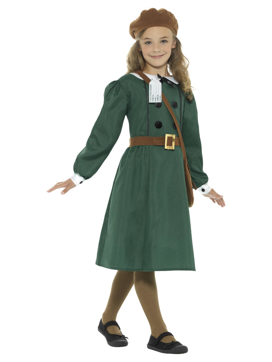 World War II Evacuee Girl dress-up outfit Green