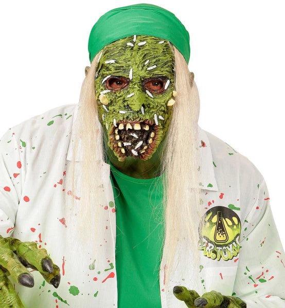 child's Toxic Zombie Mask with hair