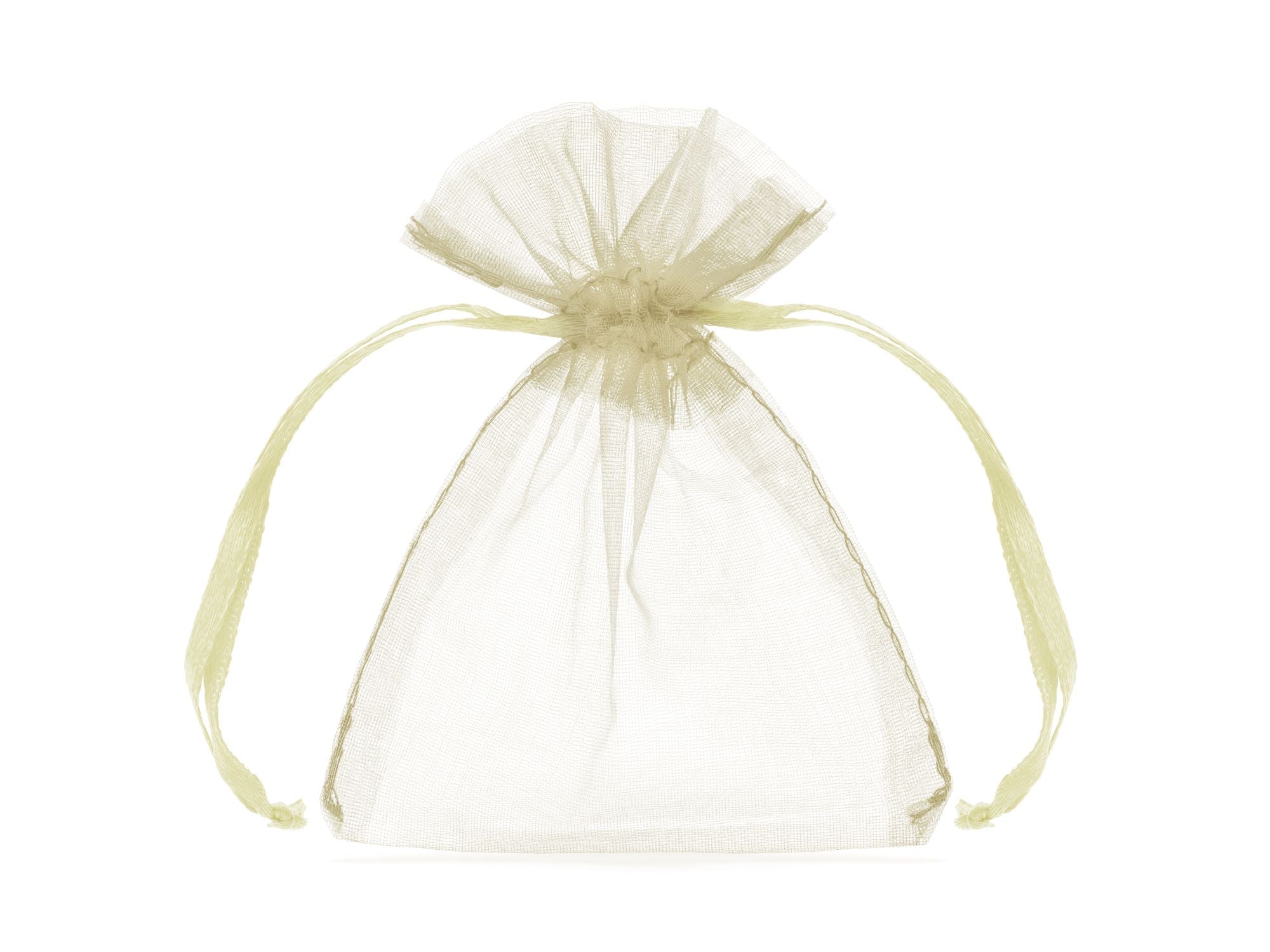 10 Cream Organza Bags 7.5 X10cm
