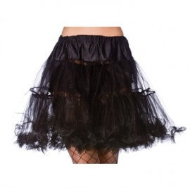 Ladies 18" 2 Layer Ruffle Black tutu petticoat