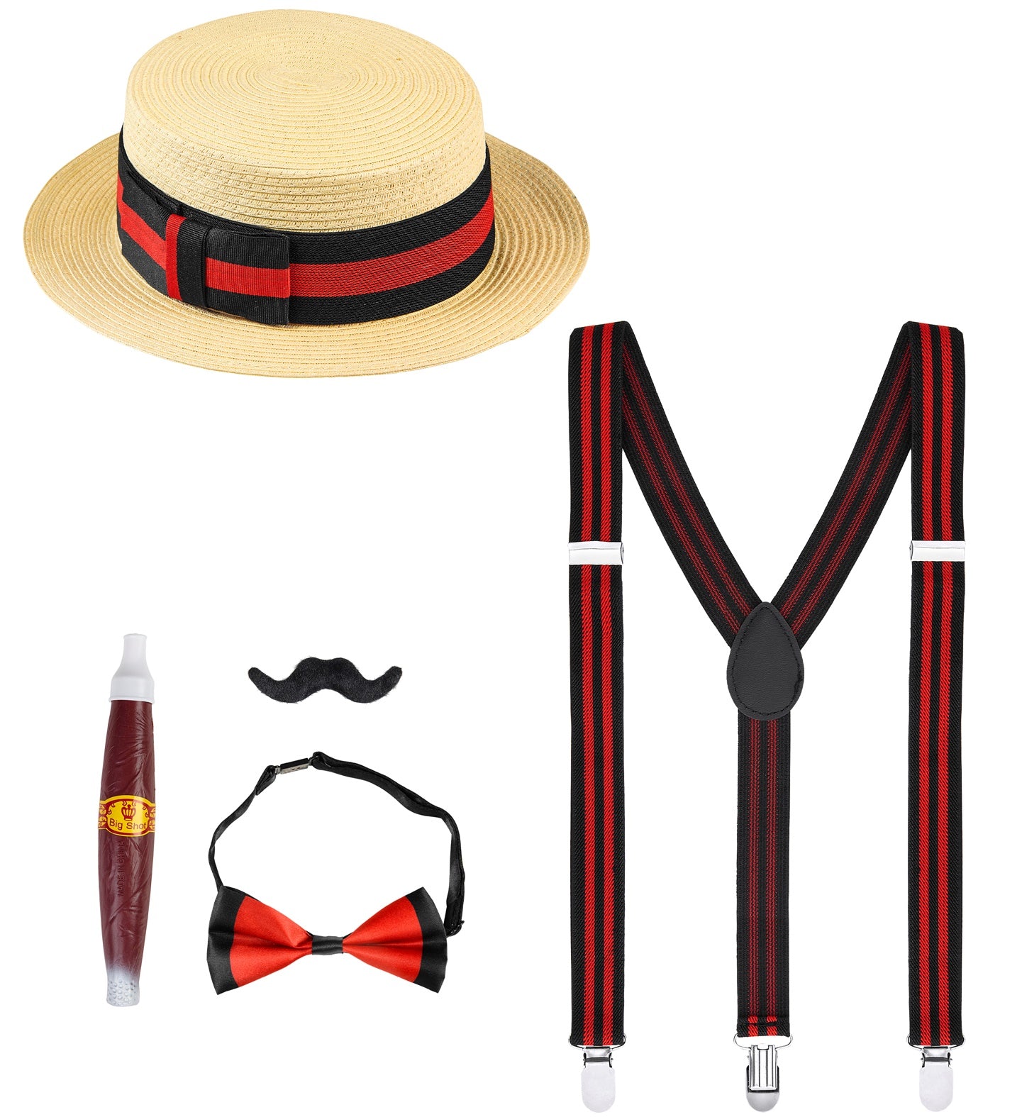 1920s Men's Summer Costume Accessories Kit