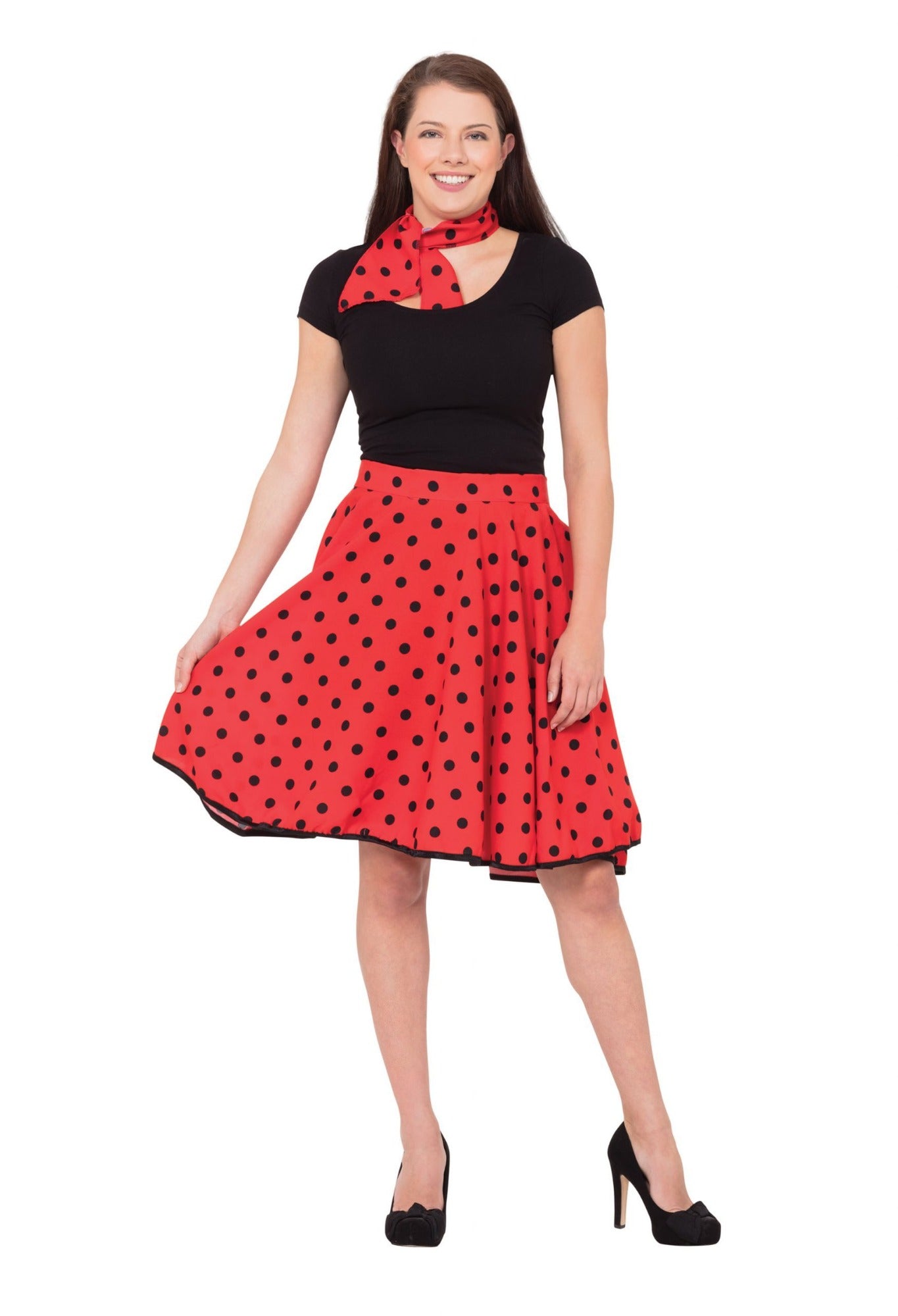 1950's Rock n Roll Skirt Red