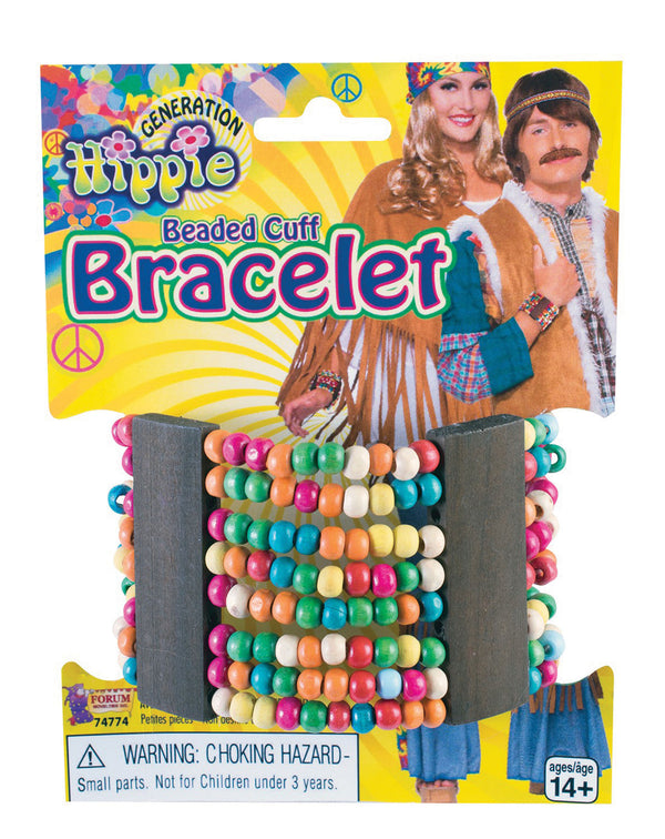 1960's Hippie Beaded Cuff Bracelet