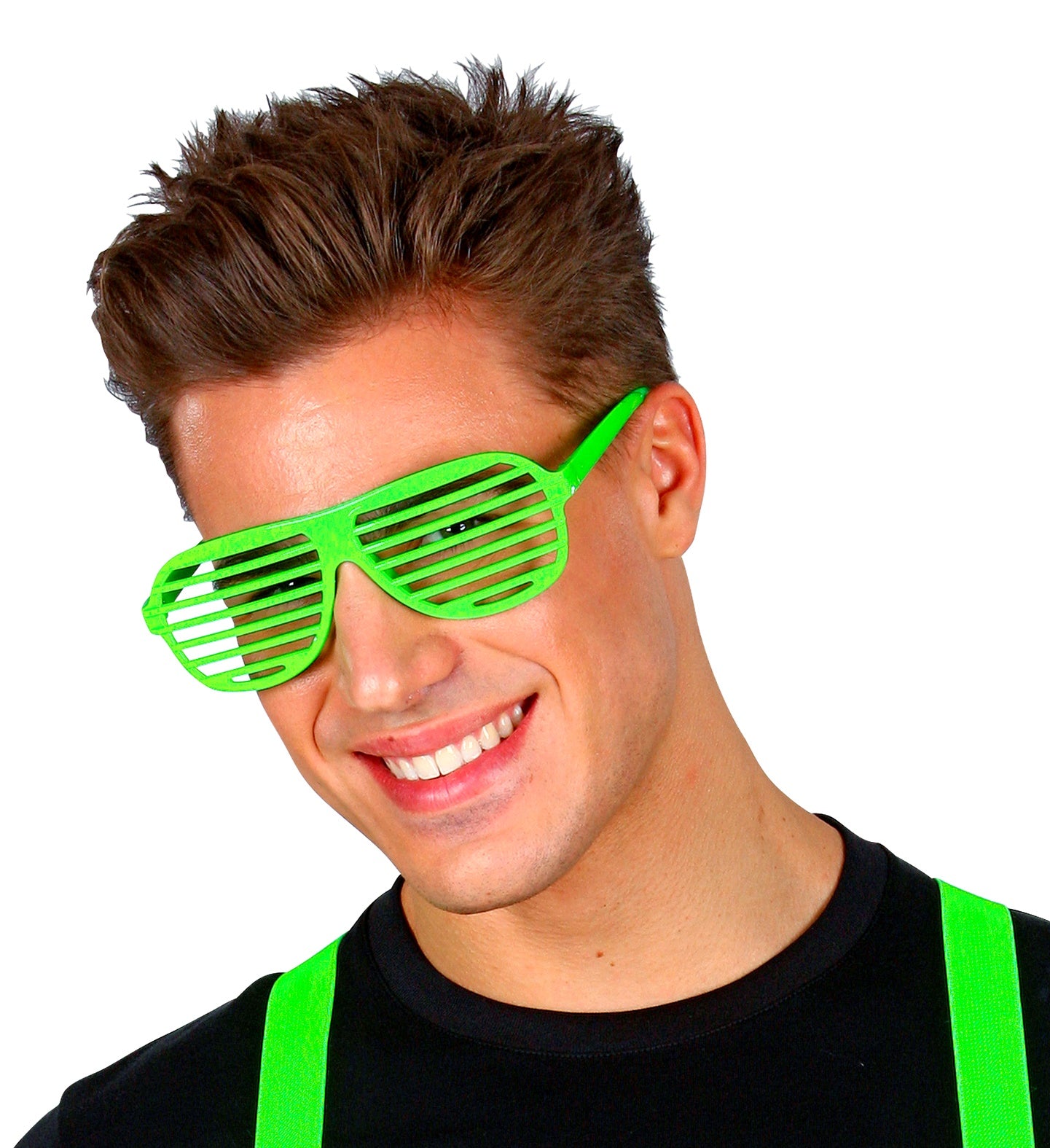 1980s Neon Green Shutter Glasses